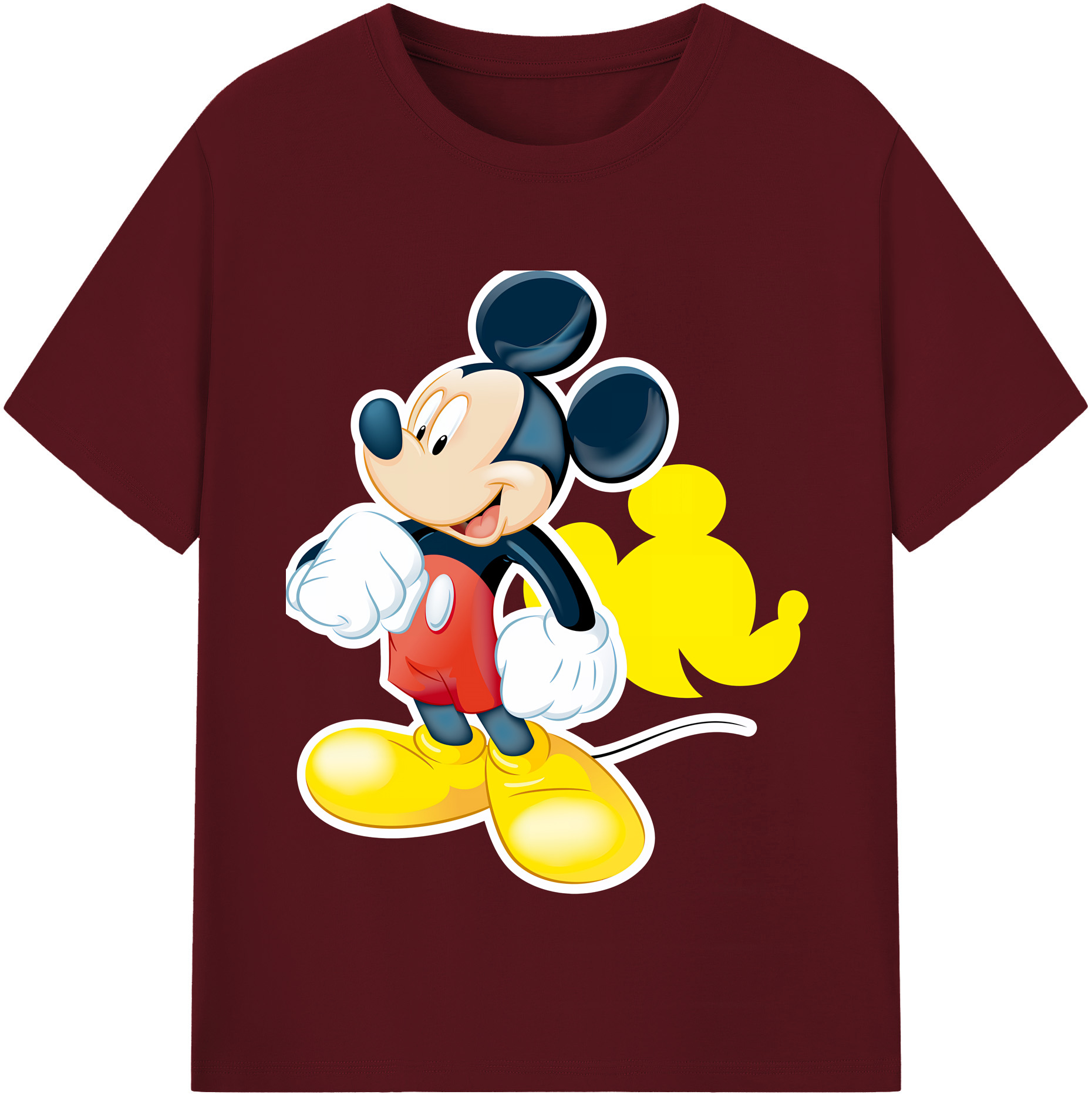 （画像用） ミッキーマウス Mickey Mouse 綿100％半袖Tシャツ（フロントプリント）